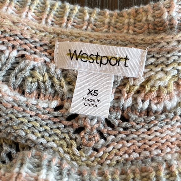 Westport knit sweater in pastel colors. Size extra small. - Picture 4 of 9